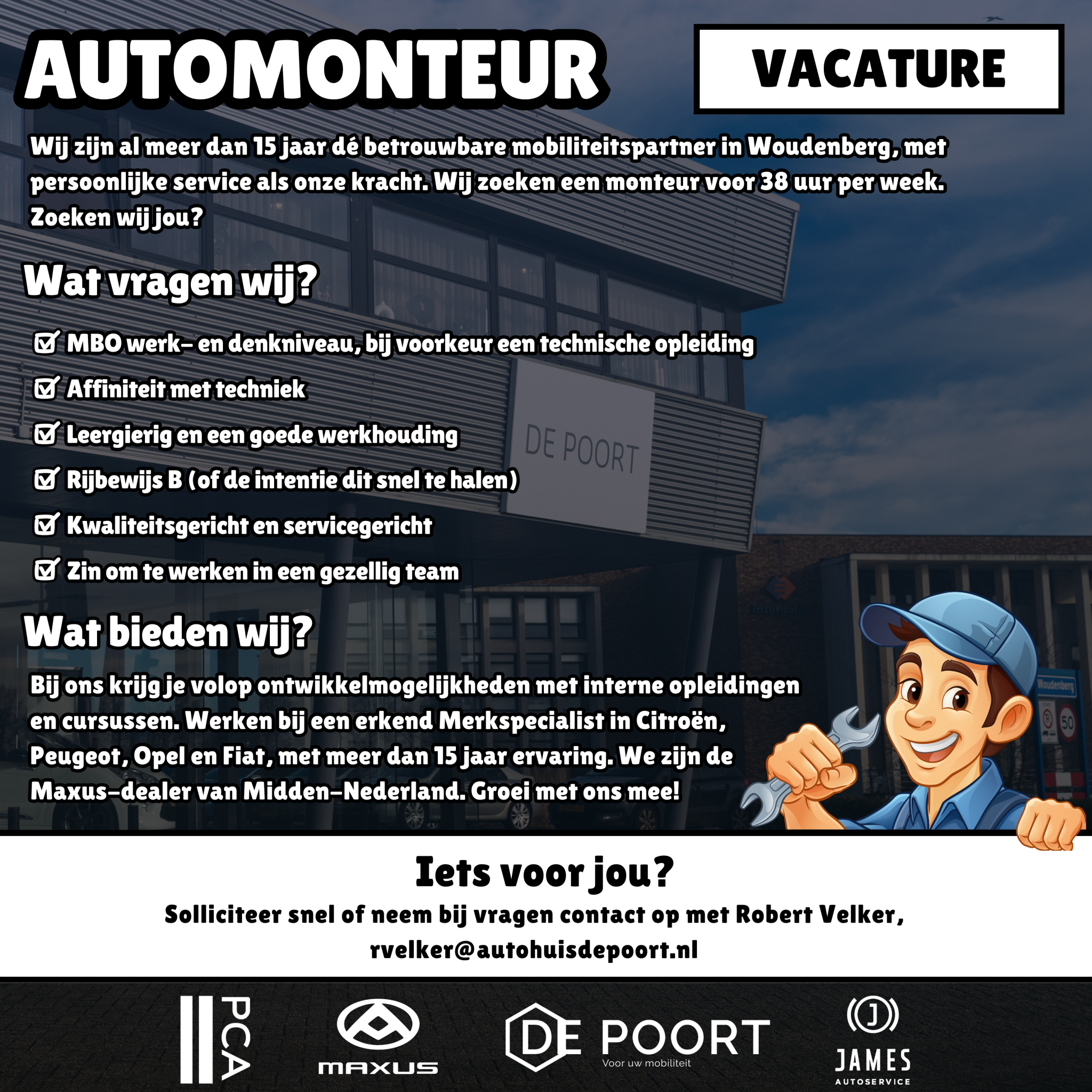 Vacature PCA De Poort